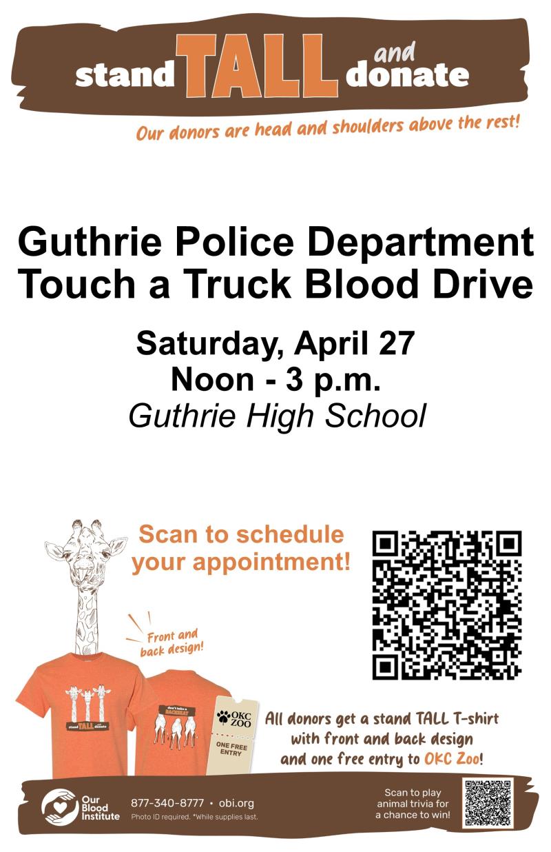 GPD Touch a Truck Blood Drive @ Guthrie HS